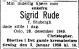 Sigrid Rude, født Stubergh (1876-1949) - Dødsannonse i Aftenposten, fredag 30. desember 1949 Sigrid Rude, født Stubergh (1876-1949) - Dødsannonse i Aftenposten, fredag 30. desember 1949