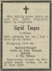 Sigrid Tangen, født Nilsen (1891-1949) - Dødsannonse i Porsgrunns Dagblad, onsdag 13. juli 1949 Sigrid Tangen, født Nilsen (1891-1949) - Dødsannonse i Porsgrunns Dagblad, onsdag 13. juli 1949