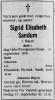 Sigrud Elisabeth Sandum, født Høyer (1890-1976) - Dødsannonse i Aust-Agder Blad, fredag 17. september 1976