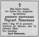 Sigvart Simensen (1867-1954) - Dødsannonse i Dalane Tidende, mandag 25. oktober 1954 Sigvart Simensen (1867-1954) - Dødsannonse i Dalane Tidende, mandag 25. oktober 1954