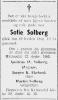 Sofie Solberg, født Eikebrok (1911-1953) - Dødsannonse i Agder den 21. desember 1953