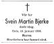 Svein Martin Bjerke (1918-1986) - Dødsannonse i Aftenposten, mandag 27. januar 1986