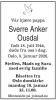 Sverre Anker Ousdal (1944-2026) - Dødsannonse i Aftenposten, onsdag 7. januar 2026 Sverre Anker Ousdal (1944-2026) - Dødsannonse i Aftenposten, onsdag 7. januar 2026