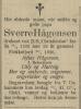 Sverre Haagensen (1897-1926) - Dødsannonse i Agder den 23. juli 1926