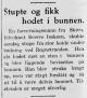 Sverre Isaksen (1897-1939) - Stupte og fikk hodet i bunnen (Telen, tirsdag 15. august 1939)