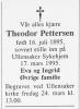 Teodor Pettersen (1895-1995) - Dødsannonse i Romerikes Blad, torsdag 23. mars 1995 Teodor Pettersen (1895-1995) - Dødsannonse i Romerikes Blad, torsdag 23. mars 1995