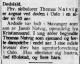 Thomas Natvig (1865-1925) - Nekrolog i Stavanger Aftenblad den 19. oktober 1925 Thomas Natvig (1865-1925) - Nekrolog i Stavanger Aftenblad den 19. oktober 1925