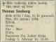 Thomas Seeberg (1922-1954) - Dødsannonse i Bergens tidende den 2. februar 1954 Thomas Seeberg (1922-1954) - Dødsannonse i Bergens tidende den 2. februar 1954