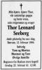 Thor Leonard Seeberg (1942-1992) - Dødsannonse i Asker og Bærums budstikke den 15. februar 1994