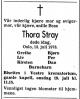 Thora Stray, født Dinger (1901-1978) - Dødsannonse i Aftenposten, fredag 14. juli 1978 Thora Stray, født Dinger (1901-1978) - Dødsannonse i Aftenposten, fredag 14. juli 1978