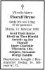 Thoralf Bryne (1924-1992) - Dødsannonse i Stavanger Aftenblad, onsdag 12. februar 1992
