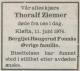 Thoralf Ragnvald Ziener (1893-1974) - Dødsannonse i Romerikes Blad, tirsdag 18. juni 1974 Thoralf Ragnvald Ziener (1893-1974) - Dødsannonse i Romerikes Blad, tirsdag 18. juni 1974