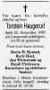 Torstein Haugerud (1913-1997) - Dødsannonse i Dagsavisen Arbeiderbladet den 30. desember 1997