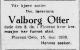 Valborg Otter (1873-1939) - Dødsannonse i Morgenbladet den 19. mai 1939