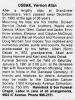 Vernon Allen Osbak (1954-1990) - Obituary (Edmonton Journal, Edmonton, Alberta, Canada, 3 Jan 1991) Vernon Allen Osbak (1954-1990) - Obituary (Edmonton Journal, Edmonton, Alberta, Canada, 3 Jan 1991)
