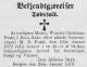 Wenche Christiane Prahl f. Rose - Dødsannonse i Bergens tidende den 27. januar 1879 Wenche Christiane Prahl f. Rose - Dødsannonse i Bergens tidende den 27. januar 1879