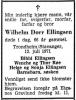 Wilhelm Dørr Ellingsen (1904-1971) - Dødsannonse i Stavanger Aftenblad, onsdag 14. juli 1971 Wilhelm Dørr Ellingsen (1904-1971) - Dødsannonse i Stavanger Aftenblad, onsdag 14. juli 1971