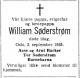 William Søderstrøm (1892-1965) - Dødsannonse i Aftenposten den 4. september 1965 William Søderstrøm (1892-1965) - Dødsannonse i Aftenposten den 4. september 1965