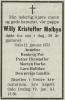 Willy Kristoffer Melbye (1913-1973) - Dødsannonse i Laagendalsposten den 16. januar 1973