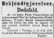 Wincentz Henrich Sommerschield (1790-1879) - Dødsannonse i Morgenbladet, lørdag 9. august 1879